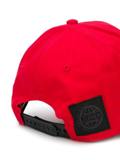 Shop Mcq By Alexander Mcqueen Monster Embroidery Baseball Cap In 6406 Red