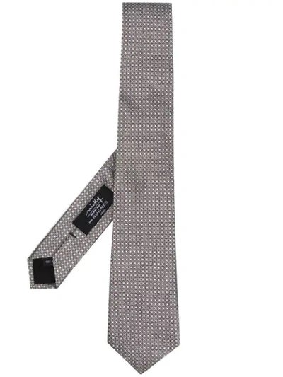 Shop Nicky Embroidered Jacquard Tie In Black