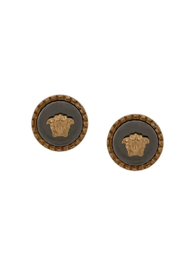 Shop Versace Medusa Rochetto Stud Earrings In Gold