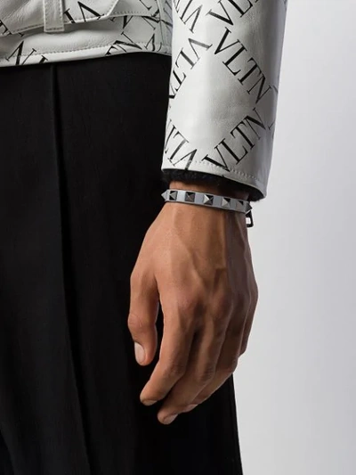 Shop Valentino Garavani Rockstud Bracelet - Braun In Grey