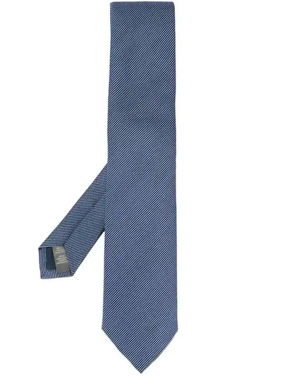 Shop Gieves & Hawkes Bestickte Krawatte In Blue