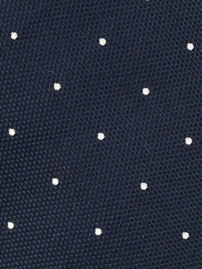 GIEVES & HAWKES POLKA-DOT EMBROIDERED TIE - 蓝色