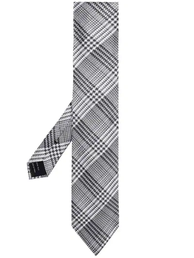 Shop Tom Ford Prince Of Wales Check Tie - Grey