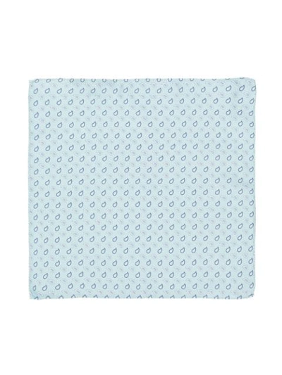 Shop Pal Zileri Paisley Print Handkerchief - Blue