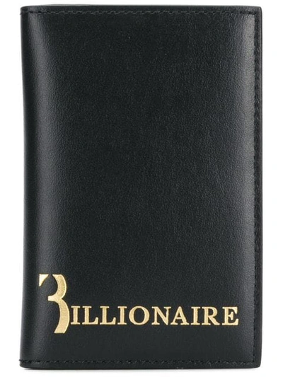 Shop Billionaire Logo Wallet In Black