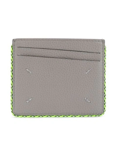 Shop Maison Margiela Rope Trimmed Cardholder In Grey