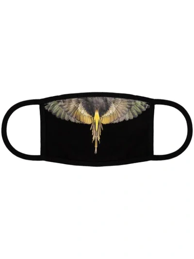 Shop Marcelo Burlon County Of Milan Wing Mouth Mask - Black