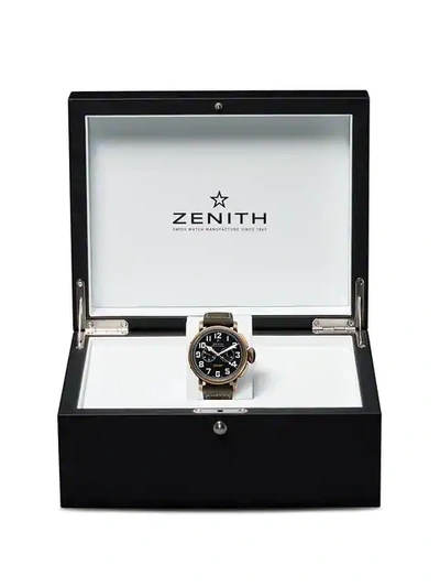 Shop Zenith Pilot Type 20 Chronograph Extra Special 45mm In C800 Black B Green Oily