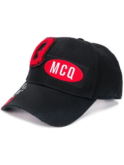 Shop Mcq By Alexander Mcqueen Front Logo Cap In Black