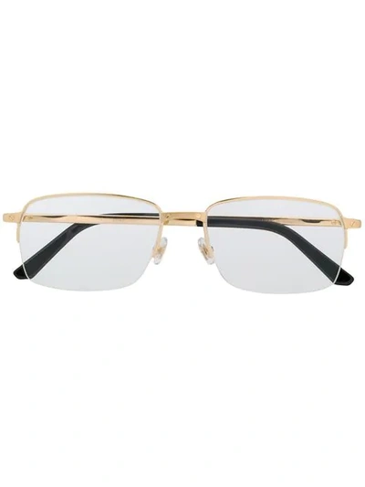 Shop Cartier Santos De  Glasses In Gold
