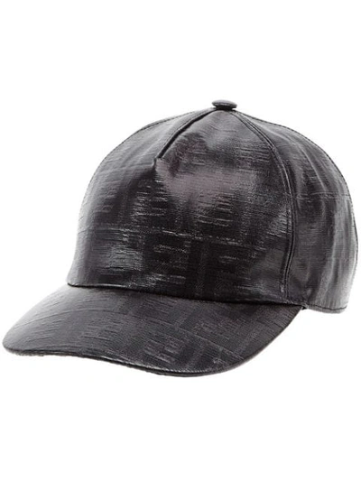 Shop Fendi Ff Baseball Cap In F0qa1-black