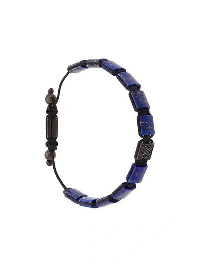 Shop Nialaya Jewelry Flatbead Bracelet In Blue