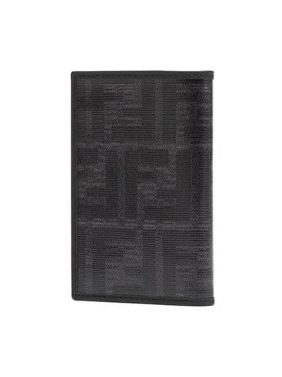 Shop Fendi Monogram Cardholder In Black