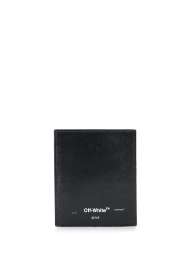 Shop Off-white Logo Print Cardholder In Black