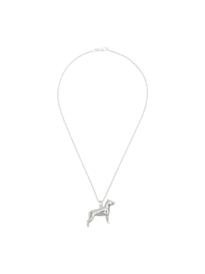Shop Hatton Labs Staffy Pendant Necklace In White