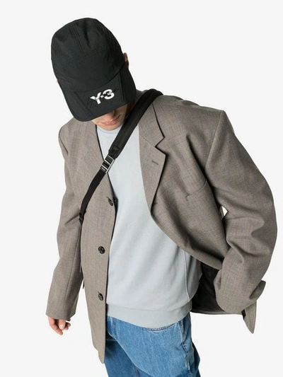 Y-3 Faltbare Baseballkappe Mit Logo In Black