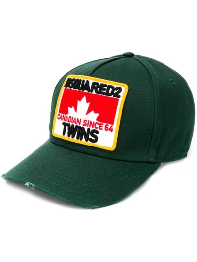Shop Dsquared2 Twins Baseball Cap In Green