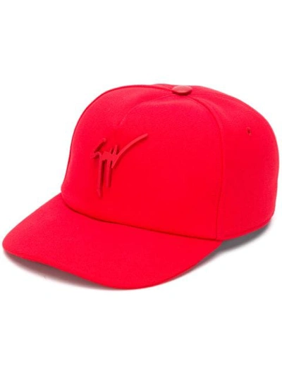Shop Giuseppe Zanotti Keaton Baseball Cap In Red