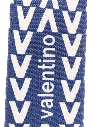 Shop Valentino Optical Logo Tie In Blue