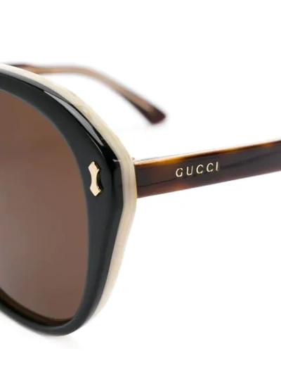 Shop Gucci Round-frame Sunglasses In 004