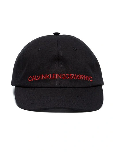 Shop Calvin Klein 205w39nyc Embroidered Logo Hat - Black