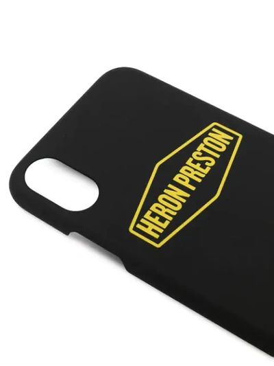 Heron Preston Logo Iphone X Case - Black In Black
