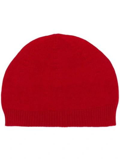 Shop Rick Owens Fein Gestrickte Beanie In Red