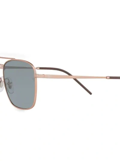 Ray Ban Ray-ban Unisex Brow Bar Square Sunglasses, 55mm In Gold