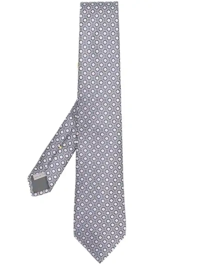 Shop Canali Patterned Tie - Black