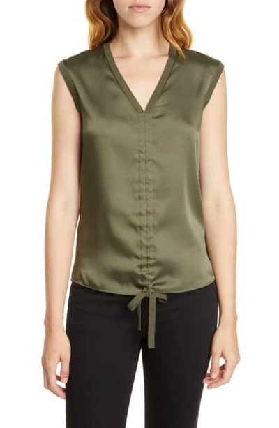 Shop Ted Baker Mix Media Top In Khaki