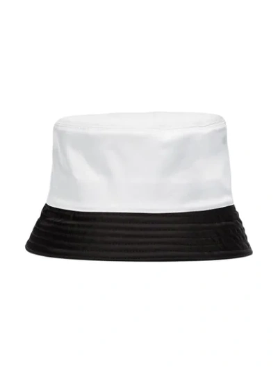 Shop Prada Two-tone Bucket Hat In White