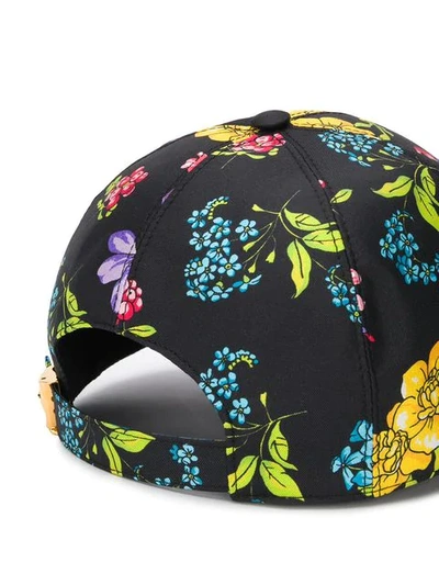 Shop Versace Floral Print Cap In I777