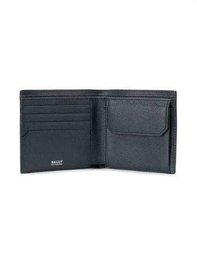 Shop Bally Colour Block Bi-fold Wallet In Blue