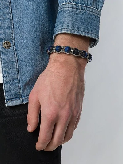 Shop Emanuele Bicocchi Woven Bracelet - Blue