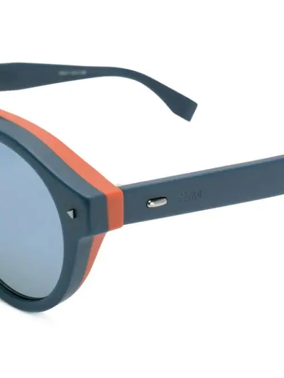 Shop Fendi Sonnenbrille Mit Doppeltem Steg In Blue