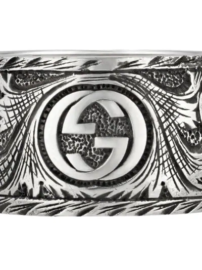 Shop Gucci Garden Ring In Silver
