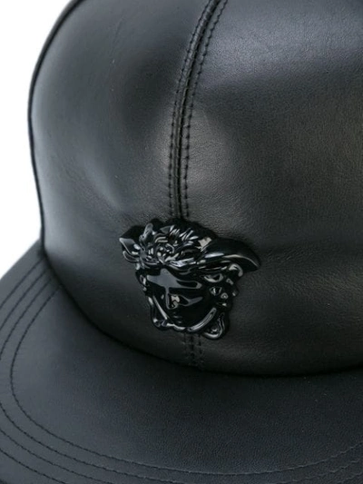 Shop Versace Medusa Baseball Cap In Black