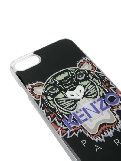 Shop Kenzo 'tiger' Iphone 8-hülle - Schwarz In Black