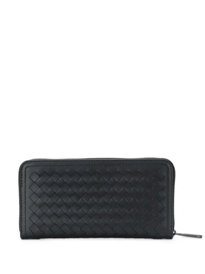 BOTTEGA VENETA INTRECCIATO WALLET - 黑色