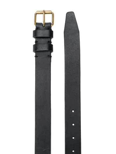 Shop Ami Alexandre Mattiussi Thin Belt In Black