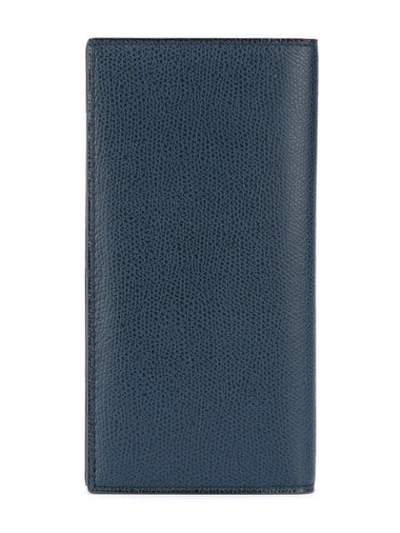 Shop Valextra Vertical Wallet In Blue