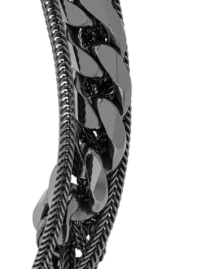 Shop Emanuele Bicocchi Curb Chain Bracelet In Black