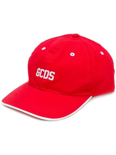 Shop Gcds Embroidered Logo Cap In Red
