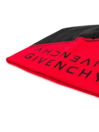 Shop Givenchy Logo Beanie In Red