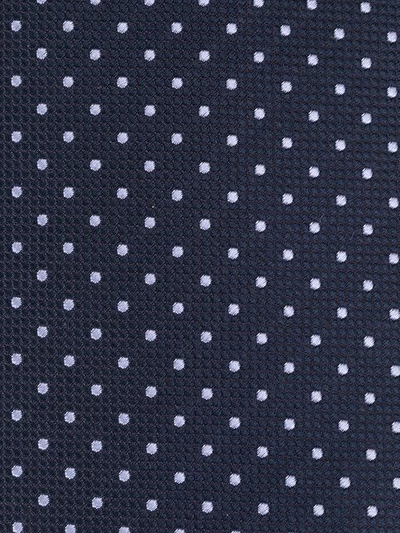 Shop Gieves & Hawkes Polka-dot Embroidered Tie In Blue