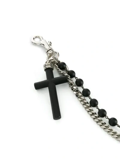 Shop Dsquared2 Cross Pendant Chain In Silver