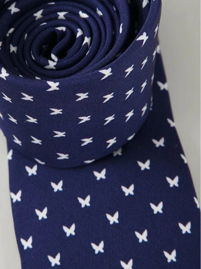 Shop Fefè Glamour Pochette Fefè Butterfly Print Tie - Blue