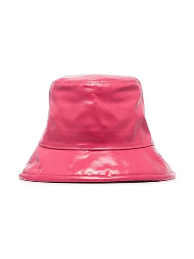 Shop Gucci Logo-print Bucket Hat In Pink