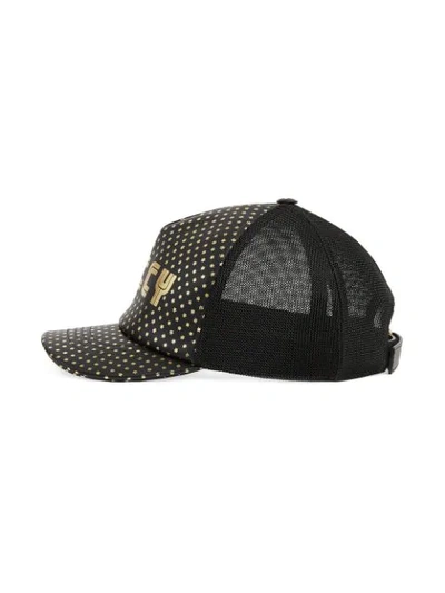 Shop Gucci Guccy Star Print Baseball Cap In Black