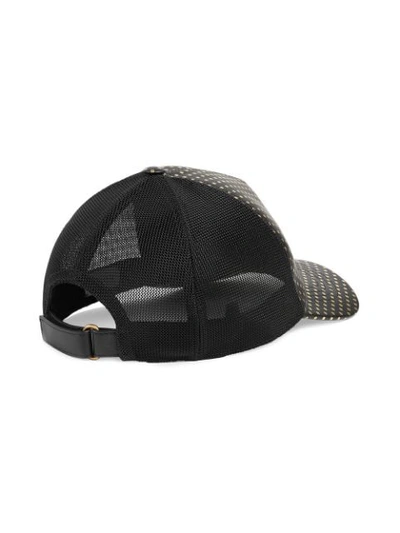 Shop Gucci Guccy Star Print Baseball Cap In Black